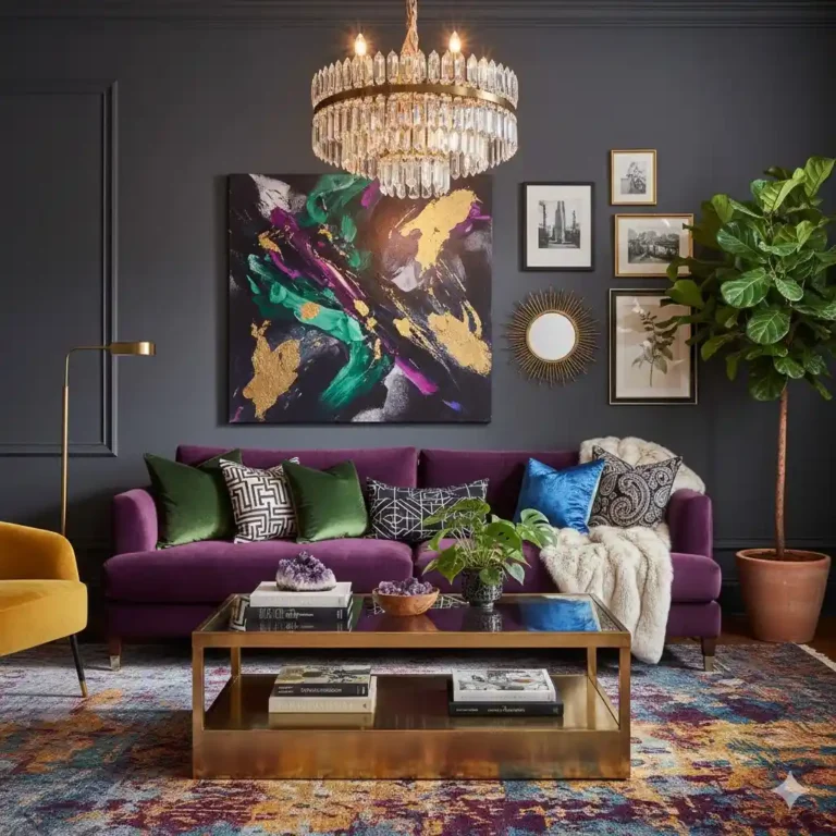 Purple Sofa Living Room